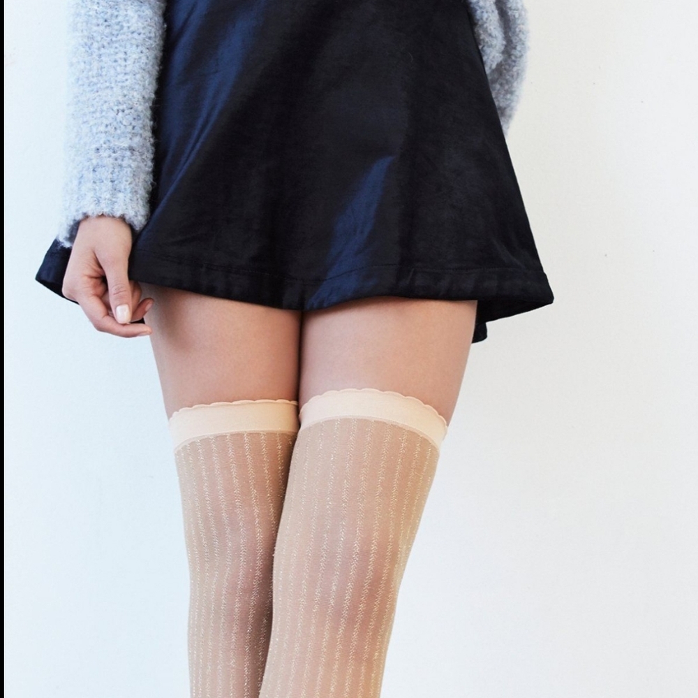 Free people bardot thigh high socks